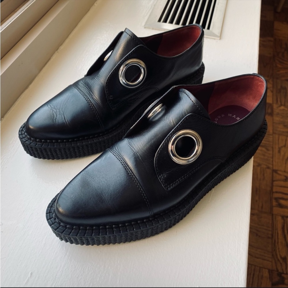 MARC JACOBS • Leather Platform Flats
